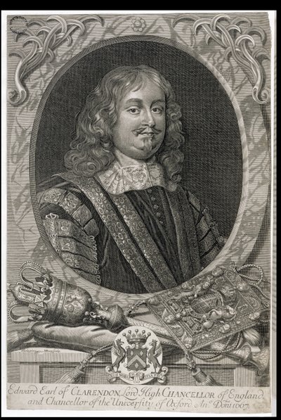 Edward Hyde, Clarendon 1. grófja (1609-74), vésette M. Burg alkotó: Peter Lely
