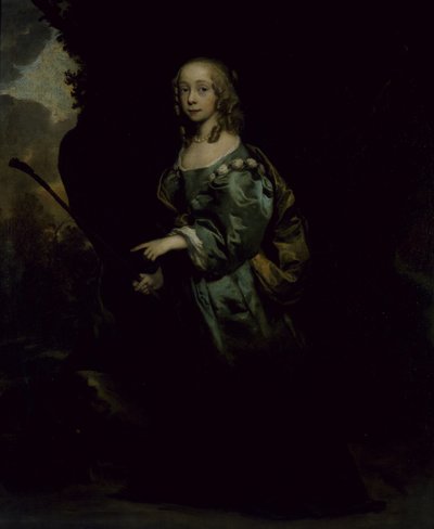 Egy fiatal lány portréja zöldben (olaj, vászon) alkotó: Peter Lely