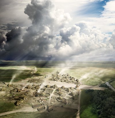 Durrington Walls, Wiltshire, Kr.e. 2500, 2013 alkotó: Peter Lorimer