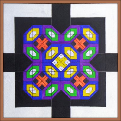 KERESZTEZETT NÉGYZET.2021 alkotó: Peter McClure