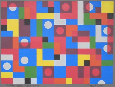 OVERLAY-MODULE-MALTA, 2017 (AKRIL, PAPÍR) alkotó: Peter McClure