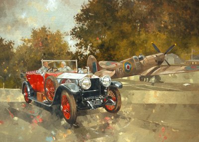 Szellem és Spitfire (olaj, vászon) alkotó: Peter Miller