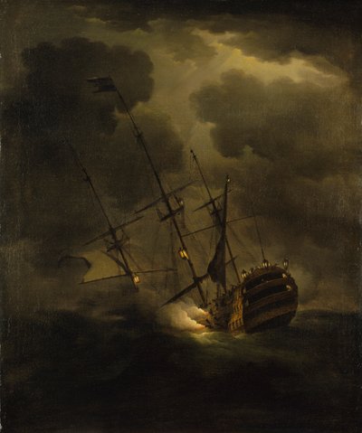A HMS "Victory" elvesztése, 1744. október 4. alkotó: Peter Monamy