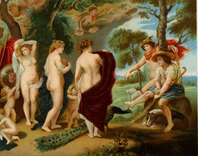 Párizsi ítélet (kromolitográfia) alkotó: Peter Paul (after) Rubens