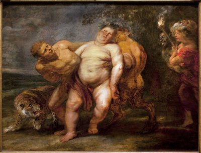 Silene részeg. Pierre Paul Rubens (1577-1640) kíséretének festménye, olaj, fa, 17. század közepe. Szépművészeti Múzeum Angers-ban. alkotó: Peter Paul (circle of) Rubens