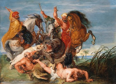 Víziló- és krokodilvadászat alkotó: Peter Paul Rubens