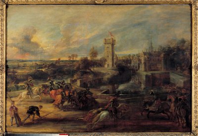Verseny a Steen Castle (középkor) gödreinek közelében. Pierre Paul (Pierre-Paul) Rubens (vagy Peter Paul vagy Petrus Paulus) flamand festménye (1577-1640) alkotó: Peter Paul Rubens