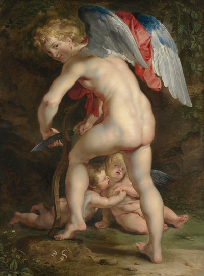 Ámor kifaragja az íjat alkotó: Peter Paul Rubens