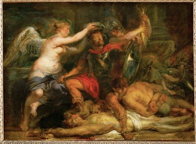 A győztes megkoronázása, 1630 körül (festmény tölgyfára) alkotó: Peter Paul Rubens