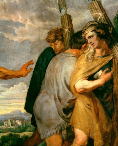 Decius Mus búcsút vesz a lictoroktól. alkotó: Peter Paul Rubens