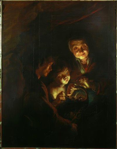 Az öregasszony a tűzhellyel alkotó: Peter Paul Rubens