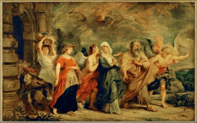 Lót és családja szökése Szodomából alkotó: Peter Paul Rubens
