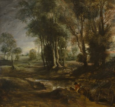 Esti táj fakocsival, 1630-1640 alkotó: Peter Paul Rubens
