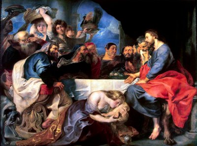 Ünnep a Simon farizeus házában, 1618 és 1620 között. alkotó: Peter Paul Rubens