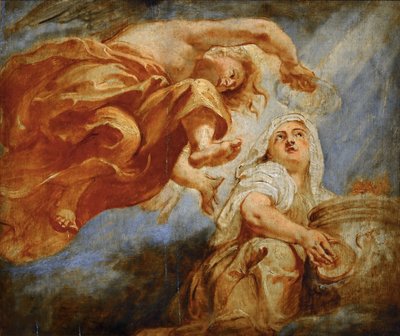 Zseniális megkoronázási vallás. Vázlat I. Jakab király apoteózisához alkotó: Peter Paul Rubens