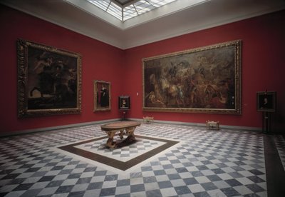 IV. Henriket az Ivry-i csatában és IV. Henrik diadalételejét bemutató múzeum terme, Rubens alkotó: Peter Paul Rubens