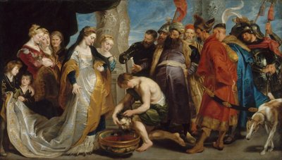 Cyrus fejét Tomyris királynőnek vitték. alkotó: Peter Paul Rubens