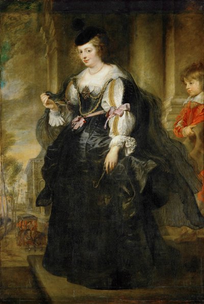 Helene Fourment hintóval (festmény fára) alkotó: Peter Paul Rubens