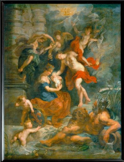 Marie de Medici királynő születése Firenzében 1573. április 26-án alkotó: Peter Paul Rubens