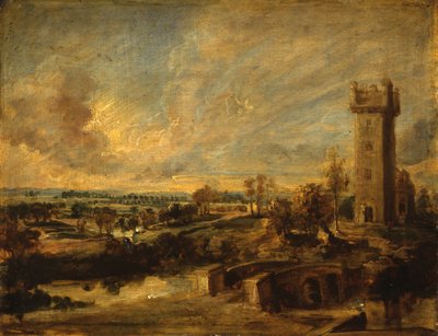 Tájkép egy toronnyal alkotó: Peter Paul Rubens