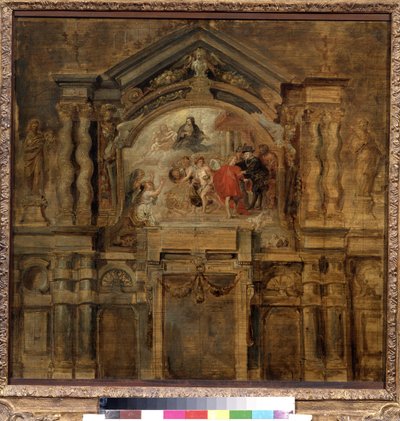 The Apotheosis of the Infanta Isabella of Spain (1566-1633) (The apotheosis of the infanta Isabella). Peter Paul (Pierre-Paul) Rubens (vagy Peter Paul vagy Petrus Paulus) festménye (1577-1640). Olaj, fa, 69 x 70 cm alkotó: Peter Paul Rubens