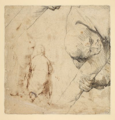 Férfi kezében egy tengely a kereszt alkotó: Peter Paul Rubens