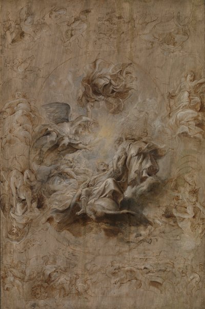 Több vázlat a bankettház mennyezetéhez alkotó: Peter Paul Rubens