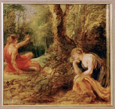 Procris és Cephalos (festmény fára) alkotó: Peter Paul Rubens