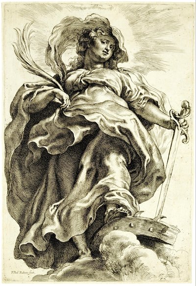 Alexandriai Szent Katalin a felhőkben alkotó: Peter Paul Rubens