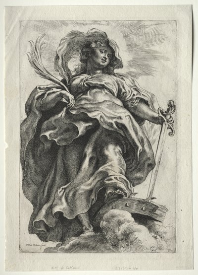 Szent Katalin a felhőkben alkotó: Peter Paul Rubens