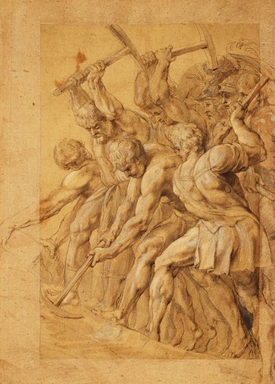 Katonák, akik lerombolnak egy hidat, alkotó: Peter Paul Rubens