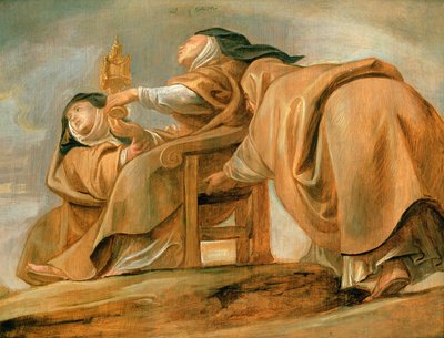 Assisi Szent Klára, a Pyxet megjelenítve, 1620 alkotó: Peter Paul Rubens