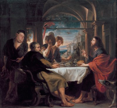 Vacsora Emmausban, 1638 körül (olaj, vászon) alkotó: Peter Paul Rubens