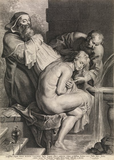 Suzanne és az öregek (metszet) alkotó: Peter Paul Rubens