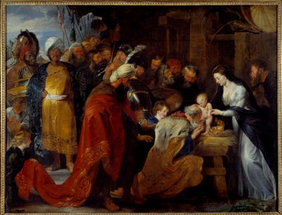 Pierre Paul (Pierre-Paul) Rubens (vagy Peter Paul vagy Petrus Paulus) festménye A mágusok imádása (1577-1640) 1617 V. 2,51x3,28 m Lyon, Musee des Beaux Arts alkotó: Peter Paul Rubens