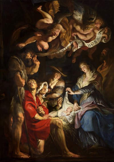 A Pásztorok imádása, 1608 körül. alkotó: Peter Paul Rubens