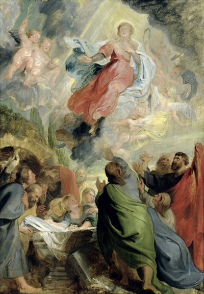 Szűz Mária mennybemenetele (olaj, tábla) alkotó: Peter Paul Rubens