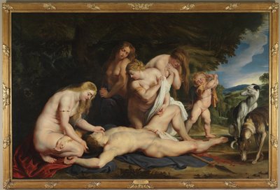 Adonis halála (Vénusz, Ámor és a három Grácia társaságában) alkotó: Peter Paul Rubens
