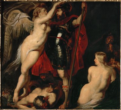 Az Erény Hőse, Mars, megkoronázva a Győzelem Istennőjével (festmény, vászon) alkotó: Peter Paul Rubens