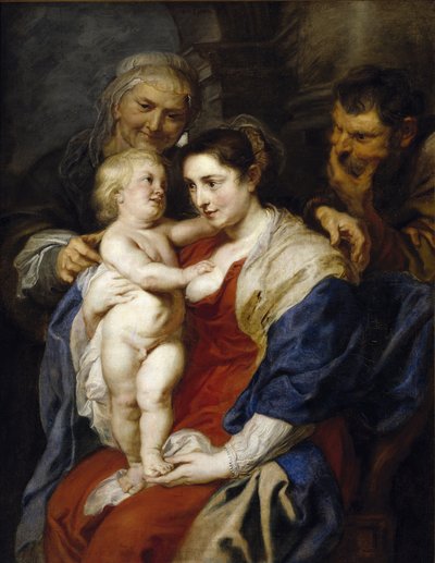 A Szent Család Szent Annával - Rubens, Pieter Paul (1577-1640) - 1626-1630 - Olaj, vászon - 116x91 - Museo del Prado, Madrid alkotó: Peter Paul Rubens