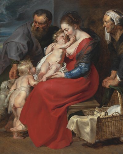 A Szent Család Szent Erzsébettel és Keresztelő Jánossal, 1615 körül alkotó: Peter Paul Rubens