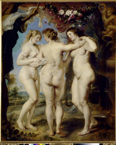 A három grácia - olaj, vászon alkotó: Peter Paul Rubens