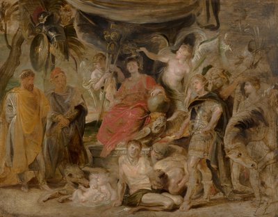 Róma diadala: a fiatal Konstantin császár tisztelettel adózik Rómának alkotó: Peter Paul Rubens