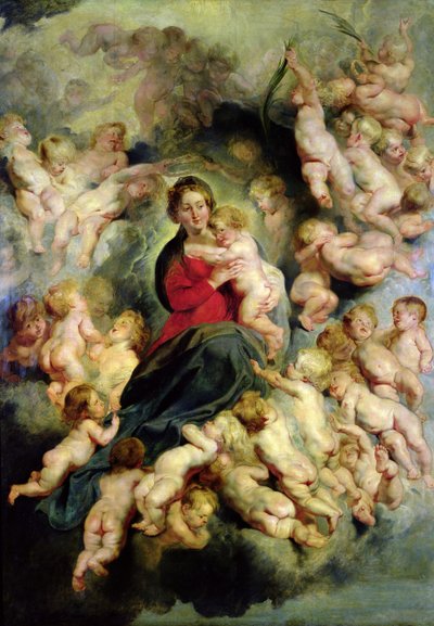 A Szűz és a Gyermek a Szent Ártatlanokkal körülvéve vagy a Szűz angyalokkal, 1618 alkotó: Peter Paul Rubens