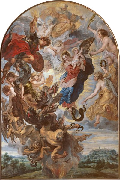 A Szűz mint az apokaliptikus asszony a holdon alkotó: Peter Paul Rubens