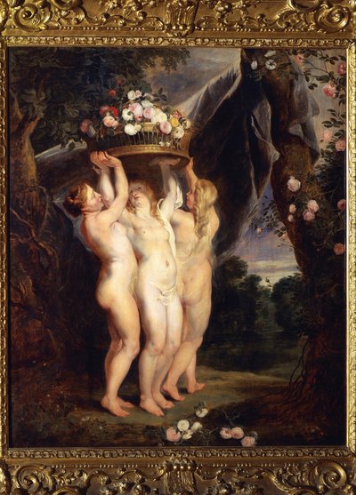 A három grácia (olaj, vászon alkotó: Peter Paul Rubens