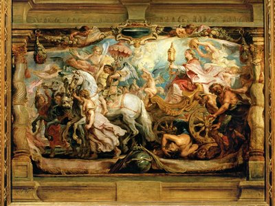 Az egyház diadala a düh, a viszály és a gyűlölet felett (festmény fára) alkotó: Peter Paul Rubens