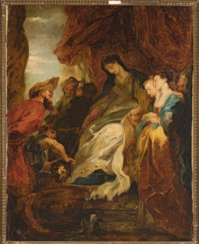 Tomürisz megparancsolja, hogy Kürosz fejét vérrel teli tálba merítsék (Hérodotosz, Történelem, I, 214) alkotó: Peter Paul Rubens