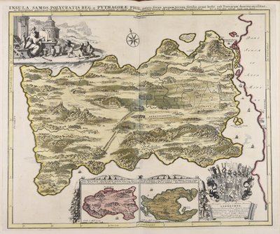 Insula Samos Polycratis reg. et Pythagorae phil. patria ferax gregum terraeq. fictilis, prout hodié sub Turcarum dominio incolitur, ex descriptione potissimum Iosephi Georgirene, Samiorum archiepiscopi, Londini ab eodem editá ... / fec. et exc. Petr. Schen alkotó: Peter Schenk the Elder