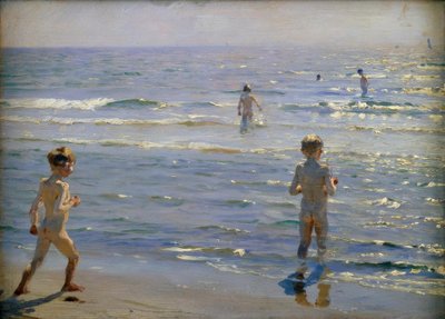Fürdő fiúk. Napfény. Skagen alkotó: Peder Severin Krøyer